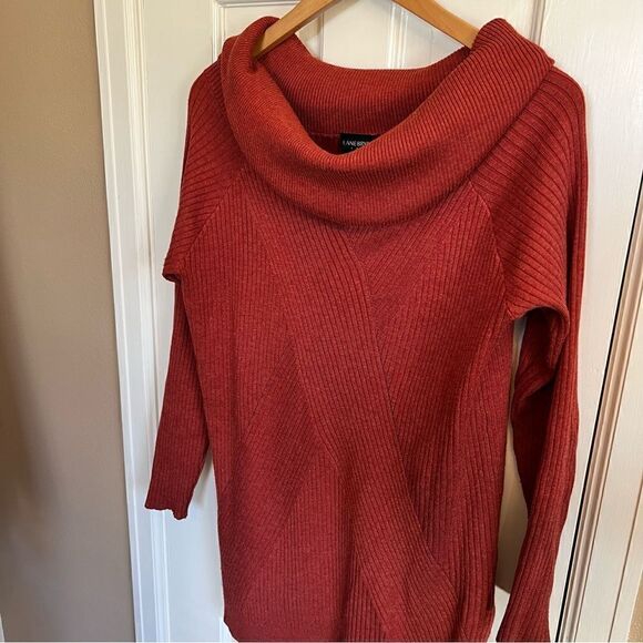 Lane Bryant cowl neck red/orange sweater - Picture 6 of 7